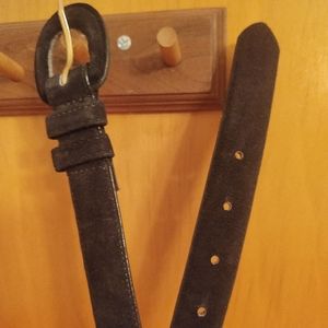 Vintage Black Suede Belt